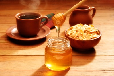 Healthy breakfast with honey Healthy breakfast with honey